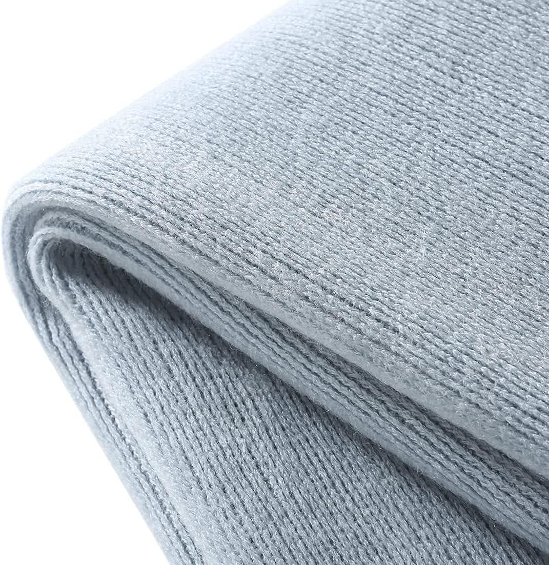 Homiest Decorative Knitted Throw Blanket with Fringe, Lightweight Acrylic Knit Blanket, Soft & Cozy Tassel Blanket for Couch Sofa Bed (Light Blue, 60 x 80 Inch) - Image 6