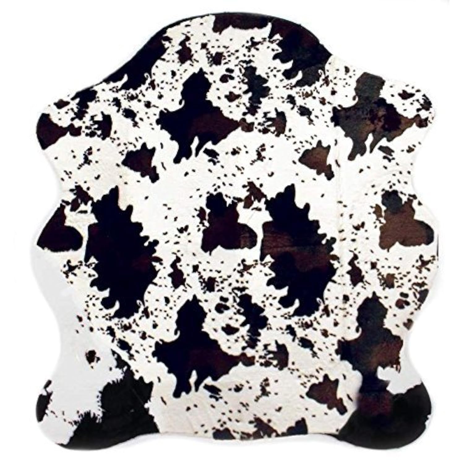 MustMat Cute Cow Print Rugs 4.6'x5.2' Western Cowboy Decor Faux Cow Hide Rug for Kids Room