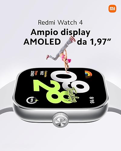 Vista 4 de Xiaomi Redmi Watch 4 Smartwatch con pantalla AMOLED de 1.97 pulgadas con 390 x 450 píxeles y 60Hz, hasta 20 días de duración de la batería, HyperOS