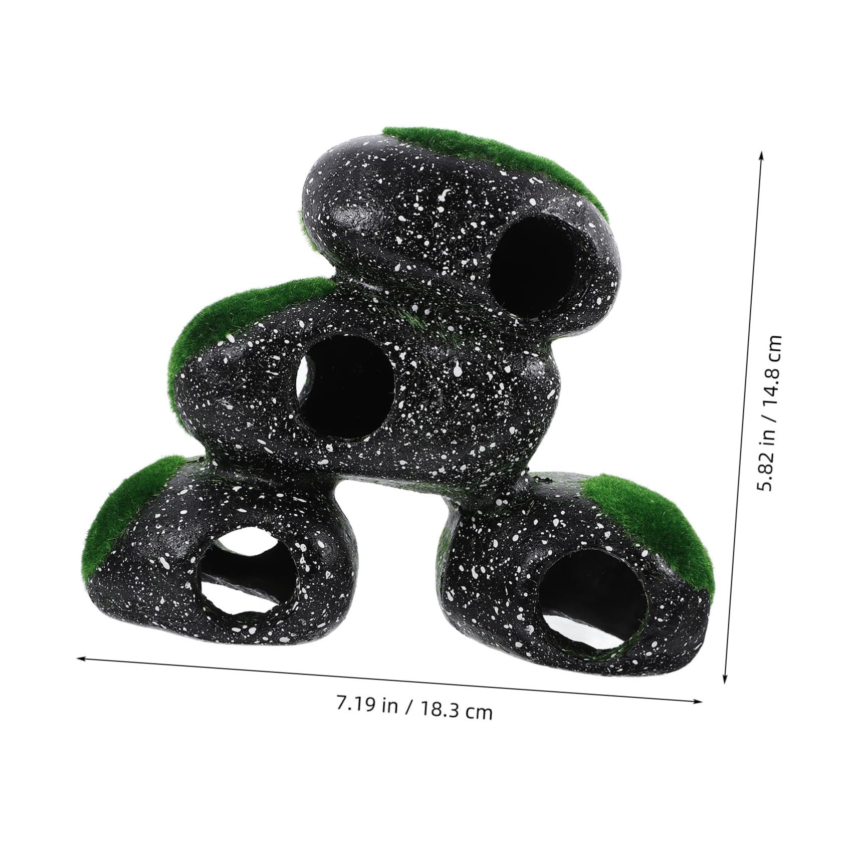 BESPORTBLE 3 Piezas De Decoración Única para Pecera Caja De Cría De Peces para Acuario Cueva Subacuática Resistente para Peces Adorno De Piedra Natural Seguro para Pecera.