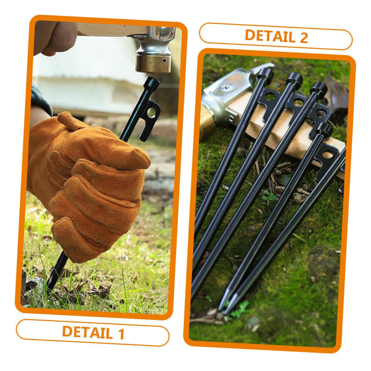 Hemobllo 10 Piezas Clavos Prueba De Viento Fijaciones De Carpas Estacas De Metal Estacas para Carpas Artículos para Acampar para Camping Exteriores