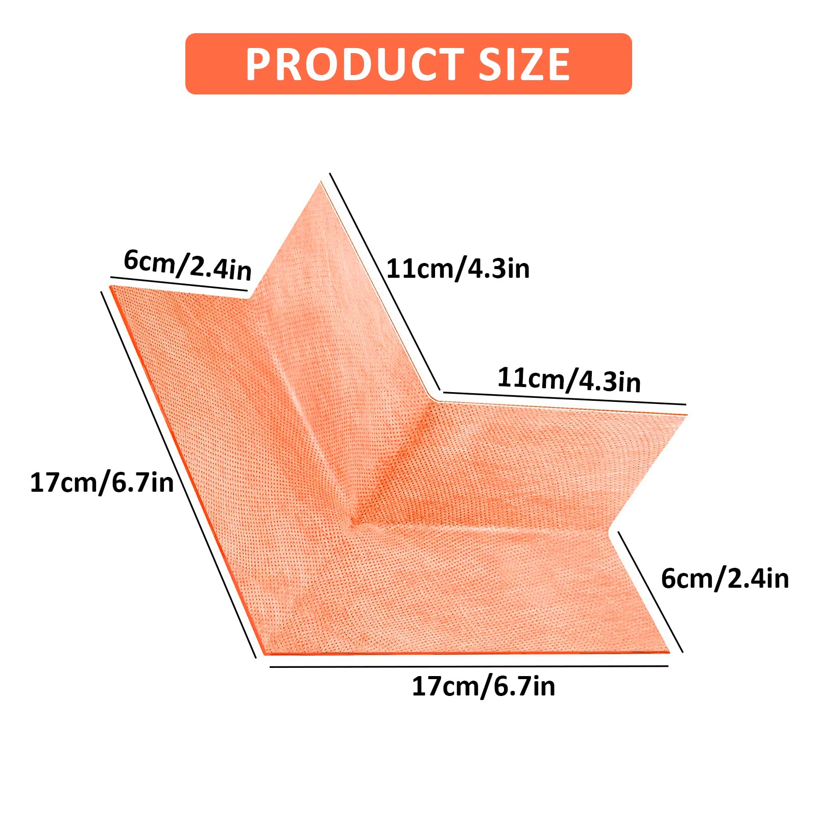 8 Pack Outside Waterproofing Corner Shower Membrane Corner Shower Seamless Membrane Corner Polyethylene Corner Membrane for Bathtub and Steam Room