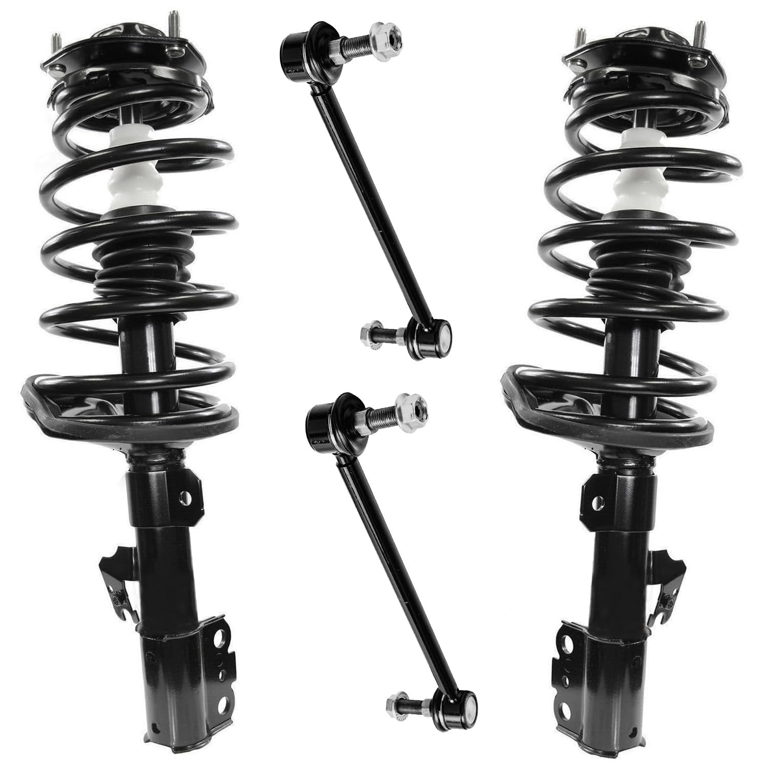 Kit de Suspensão Detroit Axle - 4 Peças com Amortecedores Dianteiros e Barras Estabilizadoras para Toyota Sienna 2004 2005 2006 - Substituição Completa com Molas e Links de Extremidade