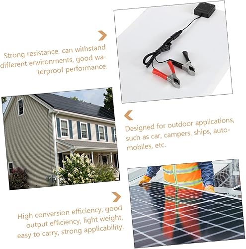 Miniatura 3 de Solar Panel Kit with Battery Clip Portable Solar Charger for Outdoor Rv Boat Camper Tent High Efficiency Wind-Resistant Design