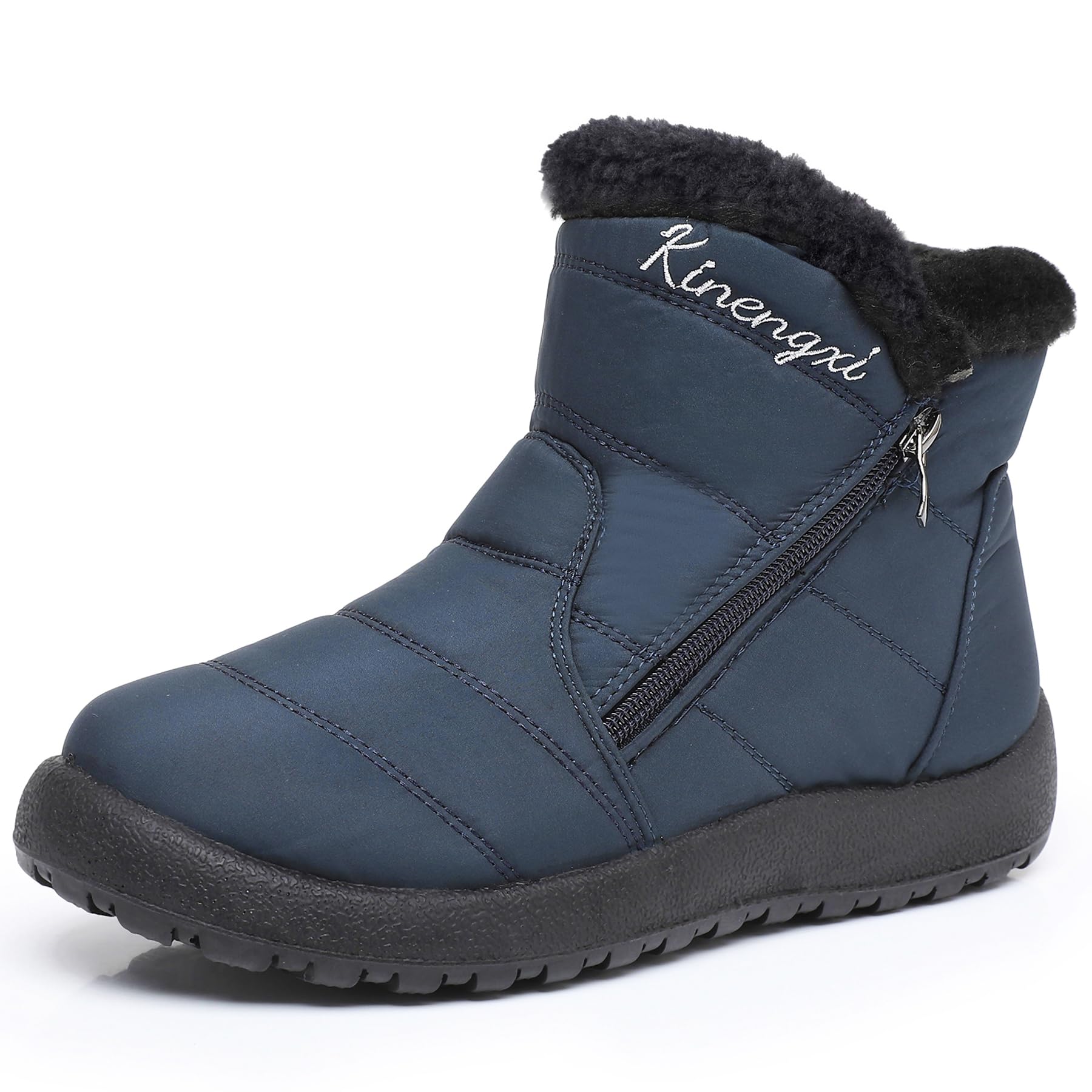 Bottes de Neige Femme Chaude Bottines Hiver | Fourrure Doublure, Légères, Confortables, Antidérapantes, Tige courte, Fermeture à glissière