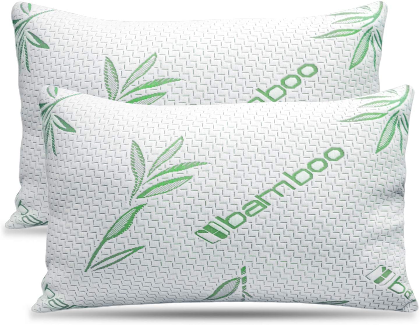 - Elif King Size Pillows for Sleeping, Set of 2 – Cooling Shredded Memory Foam Pillows with Removable Cover for Back, Stomach & Side Sleepers, Rayon Derived from Bamboo, King (2 Pack)