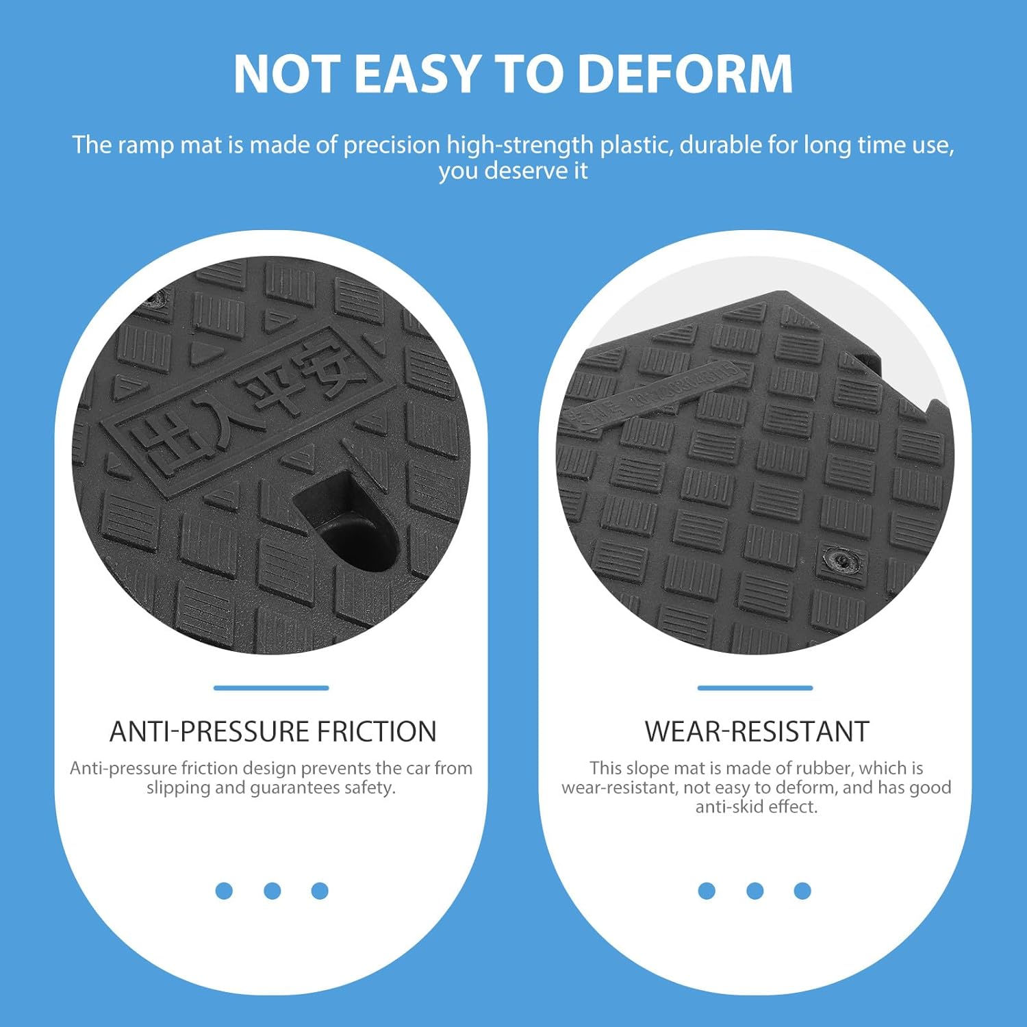 Vaguelly Car Curb Ramp Rubber Triangle Loading Ramp Cushion 25X27X13Cm Black for Driveway Garage Threshold Use