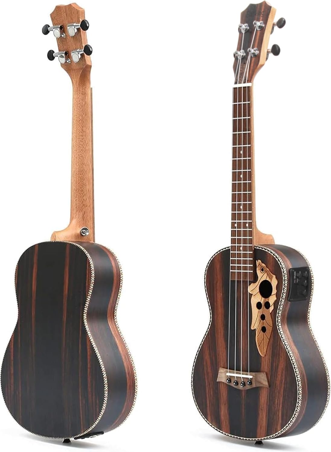 Batking Tenor Ukulele for Left Hand, 26 Inch All Blackwood Acoustic Electirc Ukelele Kit with Truss Rod with EQ with Gig Bag,Strap,Nylon String,Electric Tuner,Pick,shaker