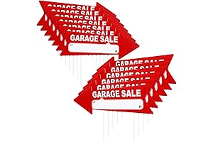 Wenqik Garage Sale Signs Double Sided Neon Arrow Signs with Stakes for Outdoors