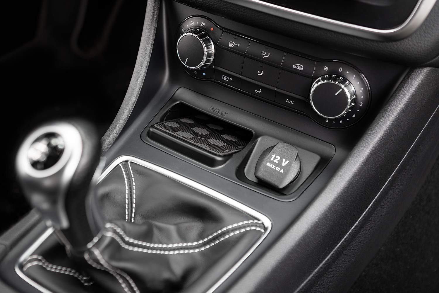 INBAY 10W Handyhalterung Auto Ablagefach Induktiv/Kabellos passend für Mercedes A-Klasse (W176), CLA Coupé (C117), CLA Shooting Brake (X117), GLA (X156) - Autohalterung Zubehör Innenraum - Qi
