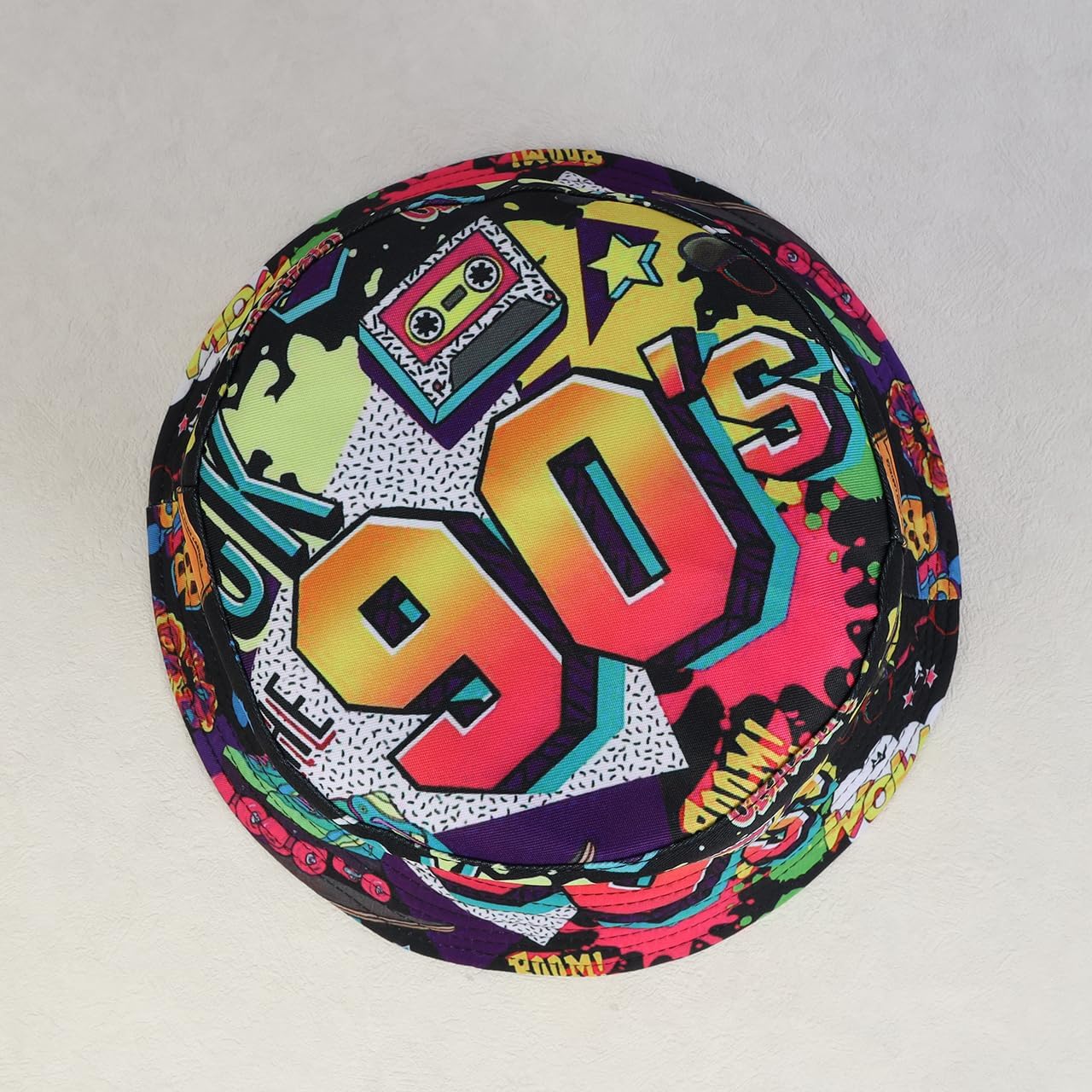 Retro 80 90s Bucket Hat for Women Men Fashion Fisherman Hat Packable Outdoor Rave Accessories Fisherman Hat