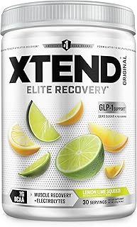 Xtend Original BCAA Powder, 7g BCAAs and 2.5g L-Glutamine for Muscle Recovery Hydration and Lean Muscle, Sugar Free Intra and Post Workout Drink with Electrolytes, Lemon Lime Squeeze, 30 Servings