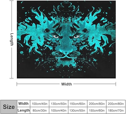 Miniatura 2 de Anger Tiger Flannel Fleece Throw Blanket Soft Warm Lightweight Fuzzy Plush Blankets for Bed Couch Sofa 60x80