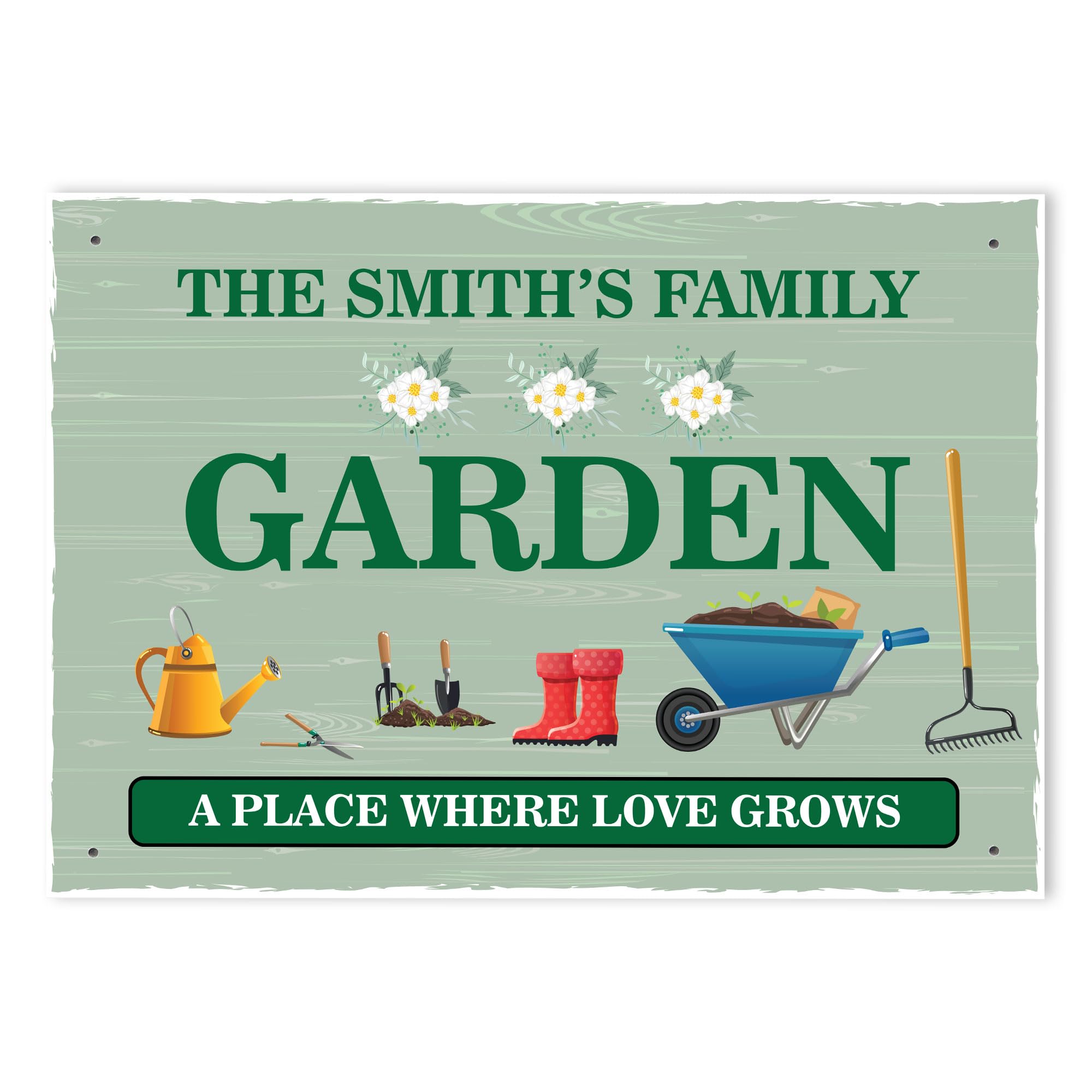 Red Ocean Personalised Hanging Plaque Welcome Sign Garden Signs Home Decor Any Surname Garden Signs For Outdoor Garden Plaque Shed Summerhouse Sign Gift For Her