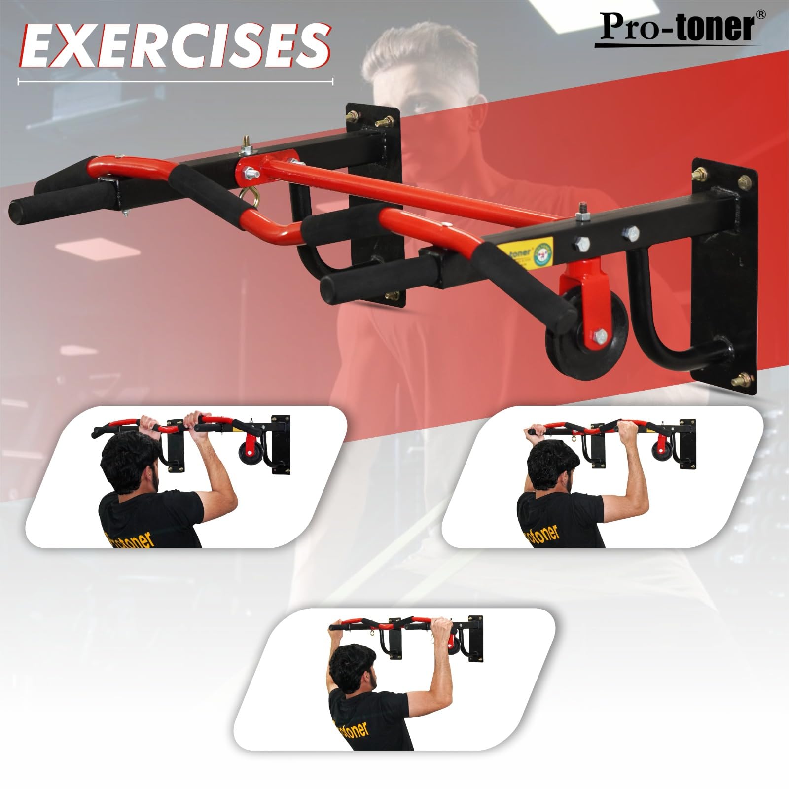 Protoner Multy Grip Chin Up Bar With Lats Triceps Shoulder