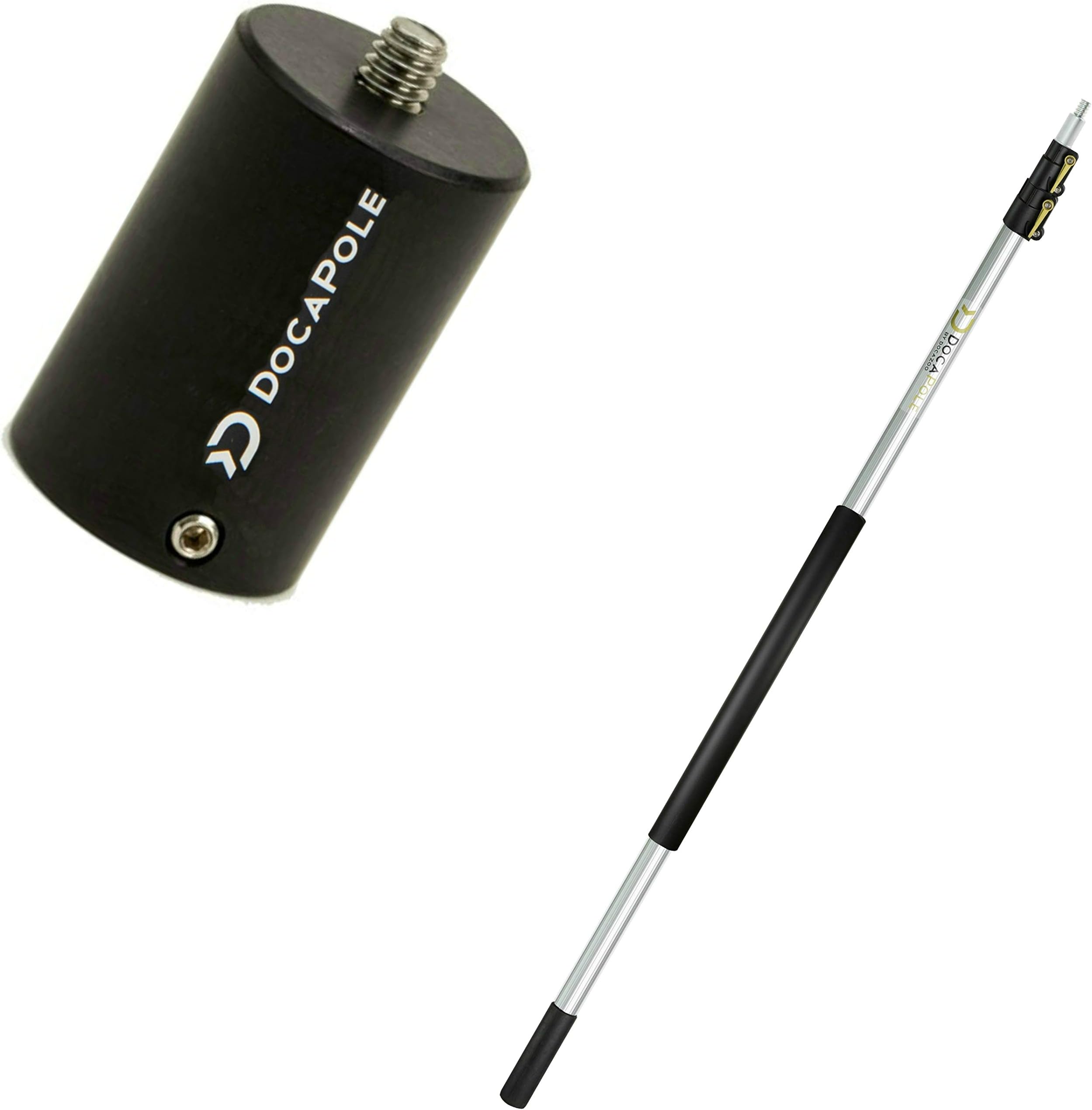 DocaPole 12 Foot Camera Pole ? 5-12 ft Extension Pole + ClickSnap Camera Adapter for GoPro, Camera or Video Camera | Provides Up to 18 Feet of Aerial Photography and Videography Reach