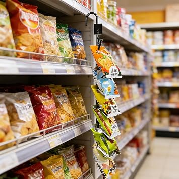 Hanging Display Rack Chip Presentation Shelf for Display Cases Versatile Snack Organiser for Retail Shop Convenience Store Counter
