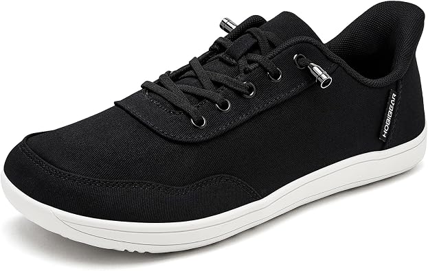 HOBIBEAR Womens Mens Hands Free Slip On Sneakers Comfort Wide Minimalist Barefoot Canvas Shoes