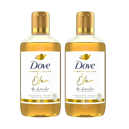 Kit Sabonete Líquido Dove Óleo de Banho Glicerinado 240ml (2 Unidades)
