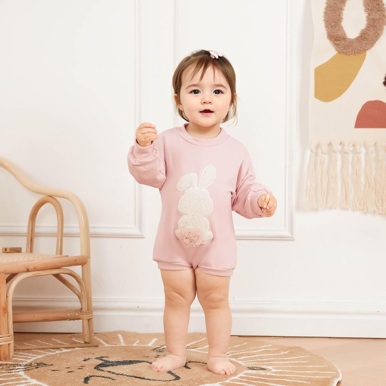 FOCUSNORM Halloween Newborn Baby Girl Outfit Pumpkin Sweatshirt Romper Long Sleeve Onesie Jumpsuit Infant Fall Winter Clothes image 3