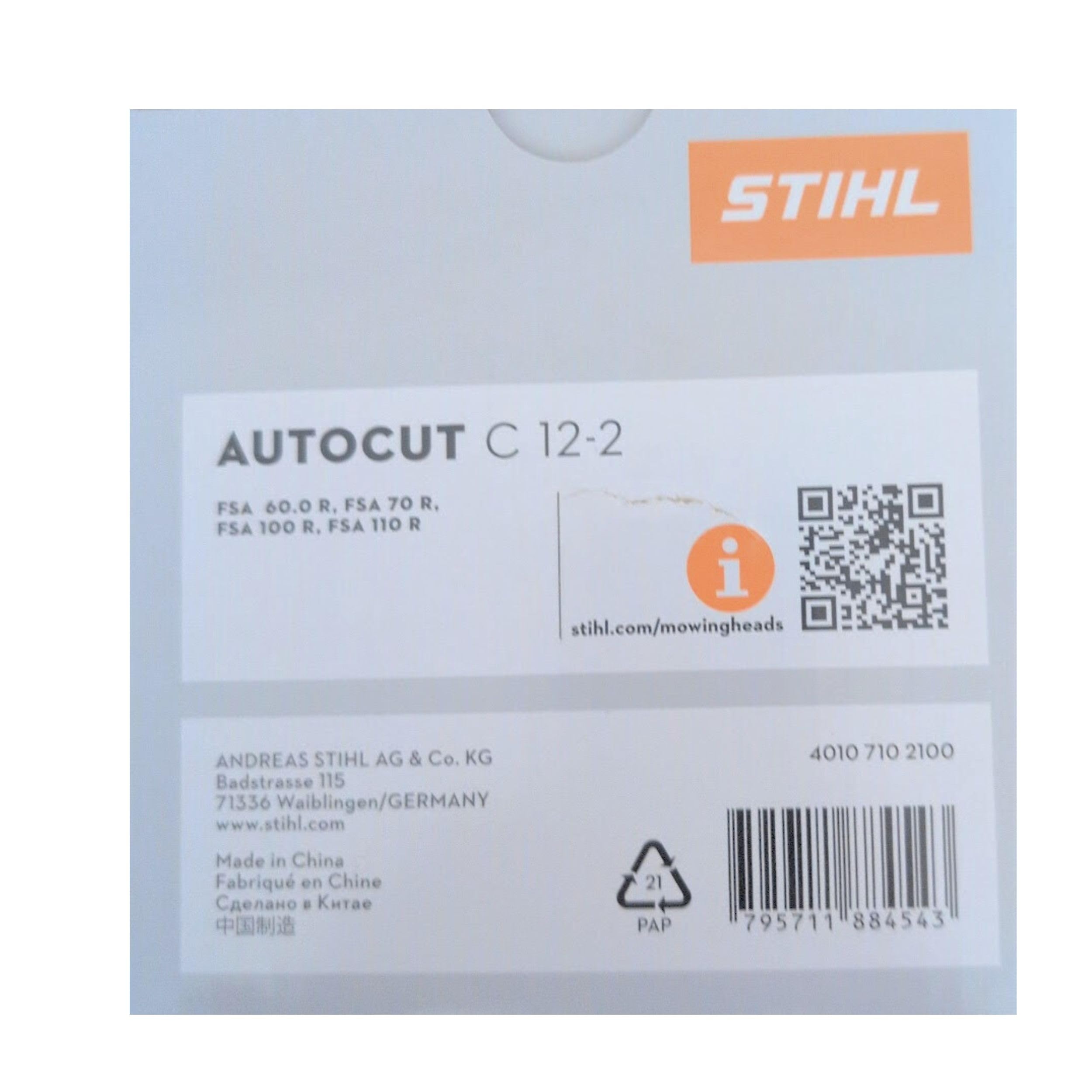 STIHL AutoCut C 12-2 | Tête de filetage 2,4 mm – 4010 710 2100