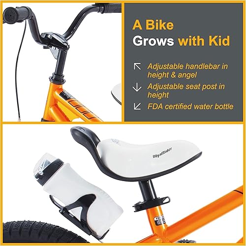 Miniatura 60 de RoyalBaby Kids Bike Freestyle Classic & EZ Balance Pedal Switchable Bicycle, 12 14 16 18 Inch, 3-10 Years Toddler to Big Kids Verde