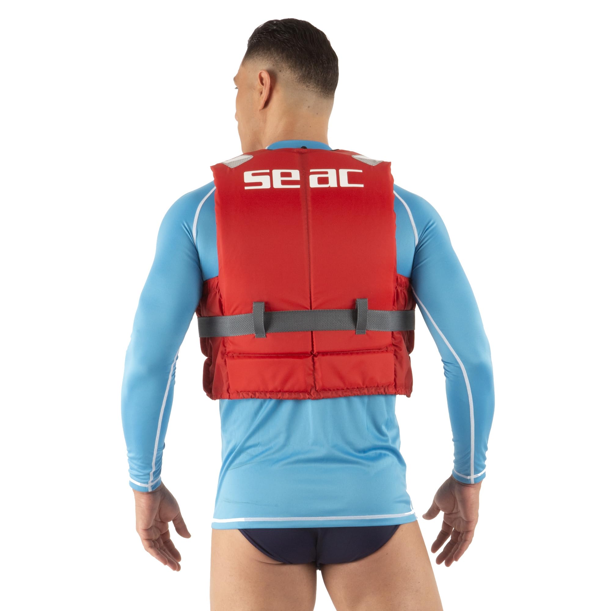 SEAC Vest Hydro - Gilet di Galleggiamento per Snorkeling e Sport Acquatici in 5 Taglie – Giubbotto di Sicurezza in Nylon con Fischietto e Inserti Riflettenti – Certificato EN ISO 12402-5 Unisex adulto