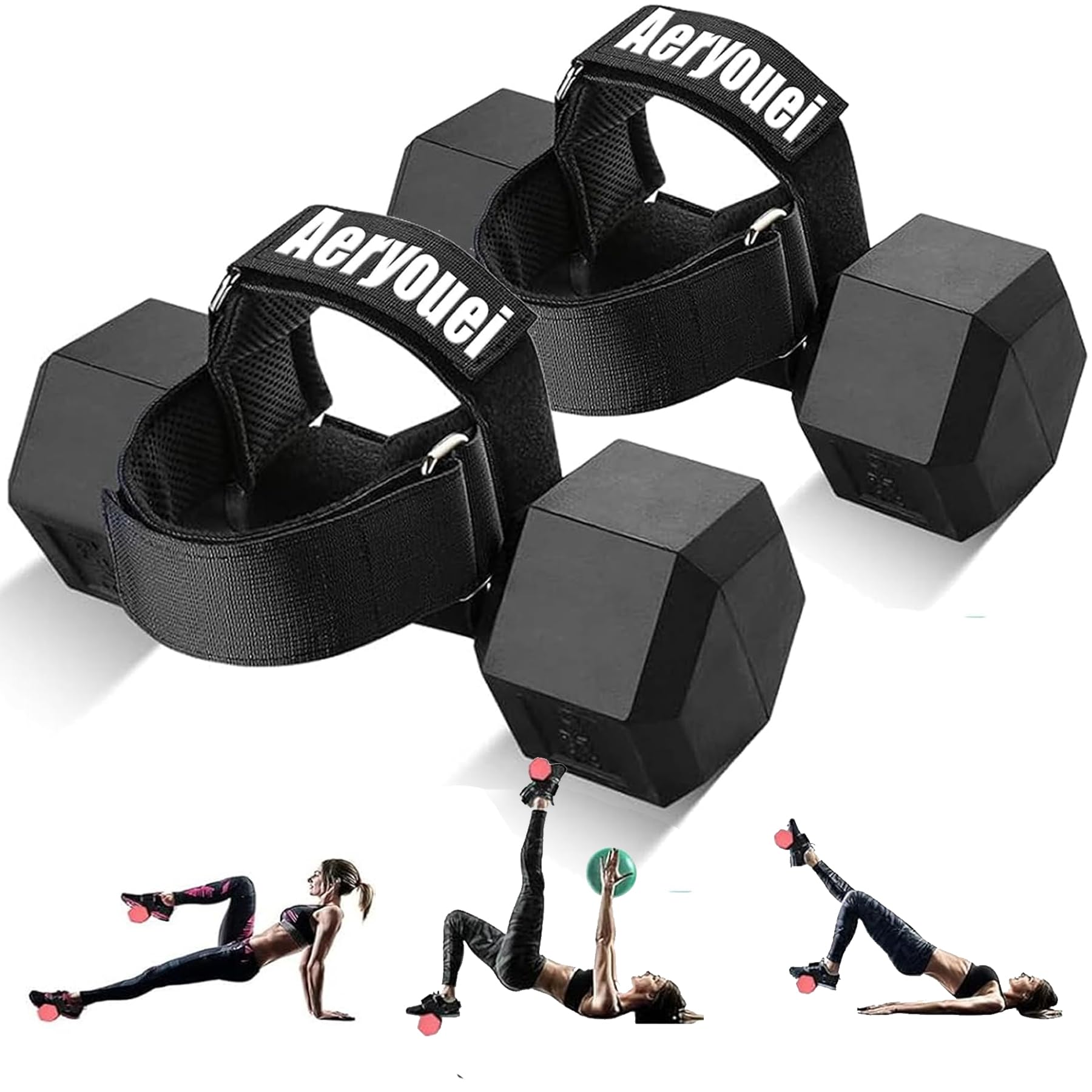 Dumbbell Foot Attachment, Tibialis Trainer, Adjustable Ankle Weights, Leg Workouts at Home for Hip Flexors,Ankle Straps for Weight Lifting,Shin Splint,Hamstring Curls,Leg extensions,Home Gym Equipment