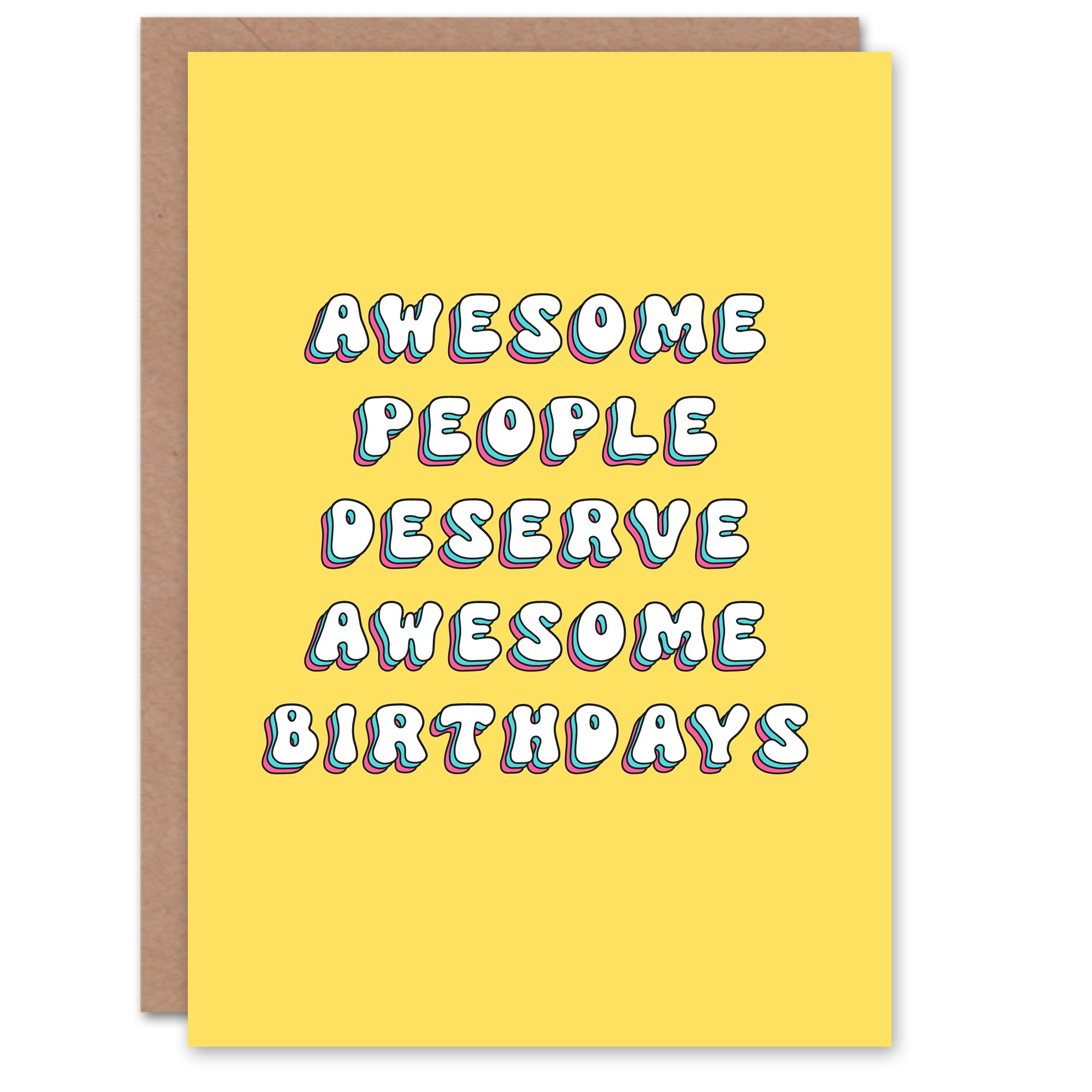 Artery8 Birthday Card Deserving Awesome People For Her Gran Sister Niece Daughter Wife Woman Greeting Card