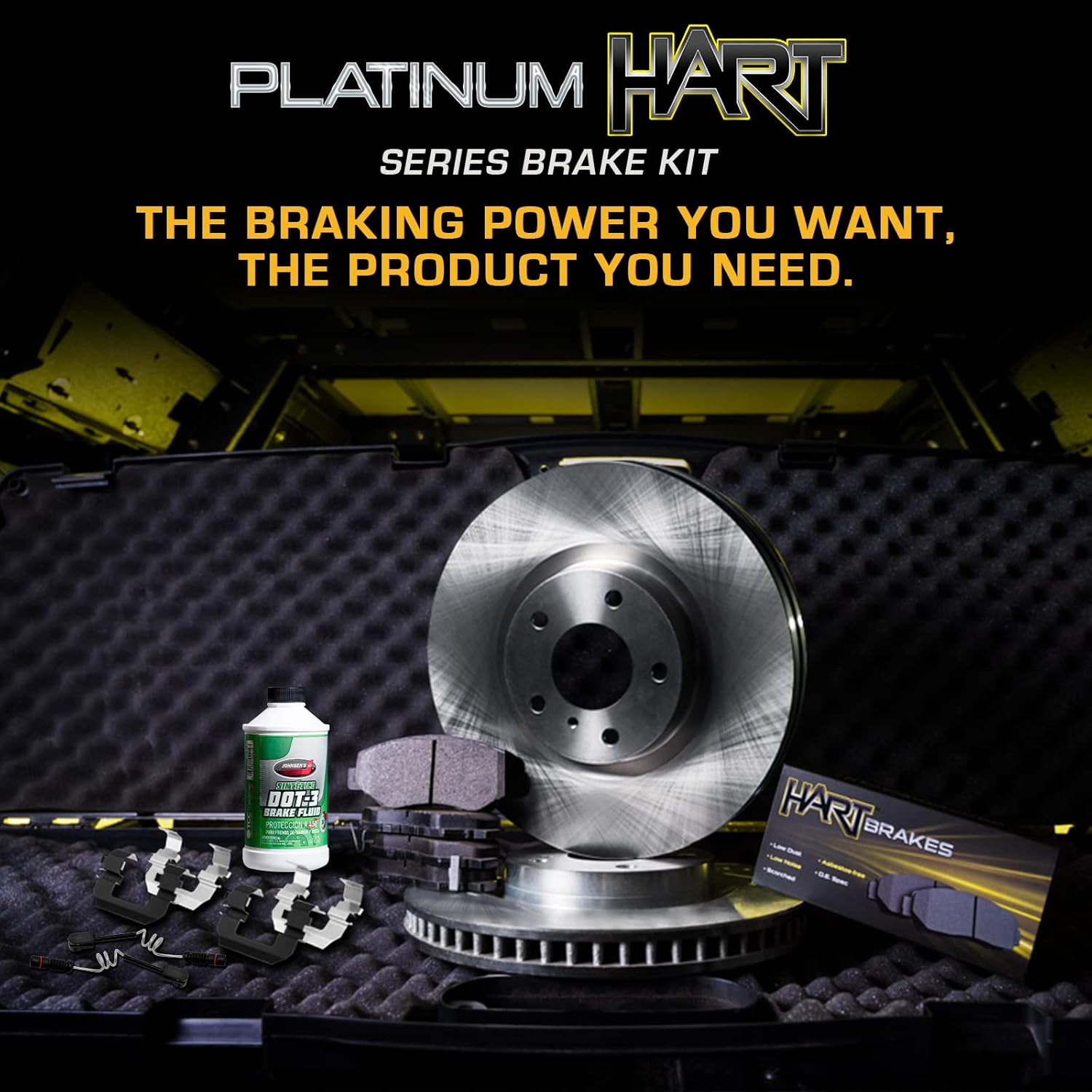 Hart Brakes Front and Rear Brake Kit Fits 2017-2020 Audi Q7; 2019-2020 Audi Q8| Hardware| Ceramic Brake Pads and Rotors Kit