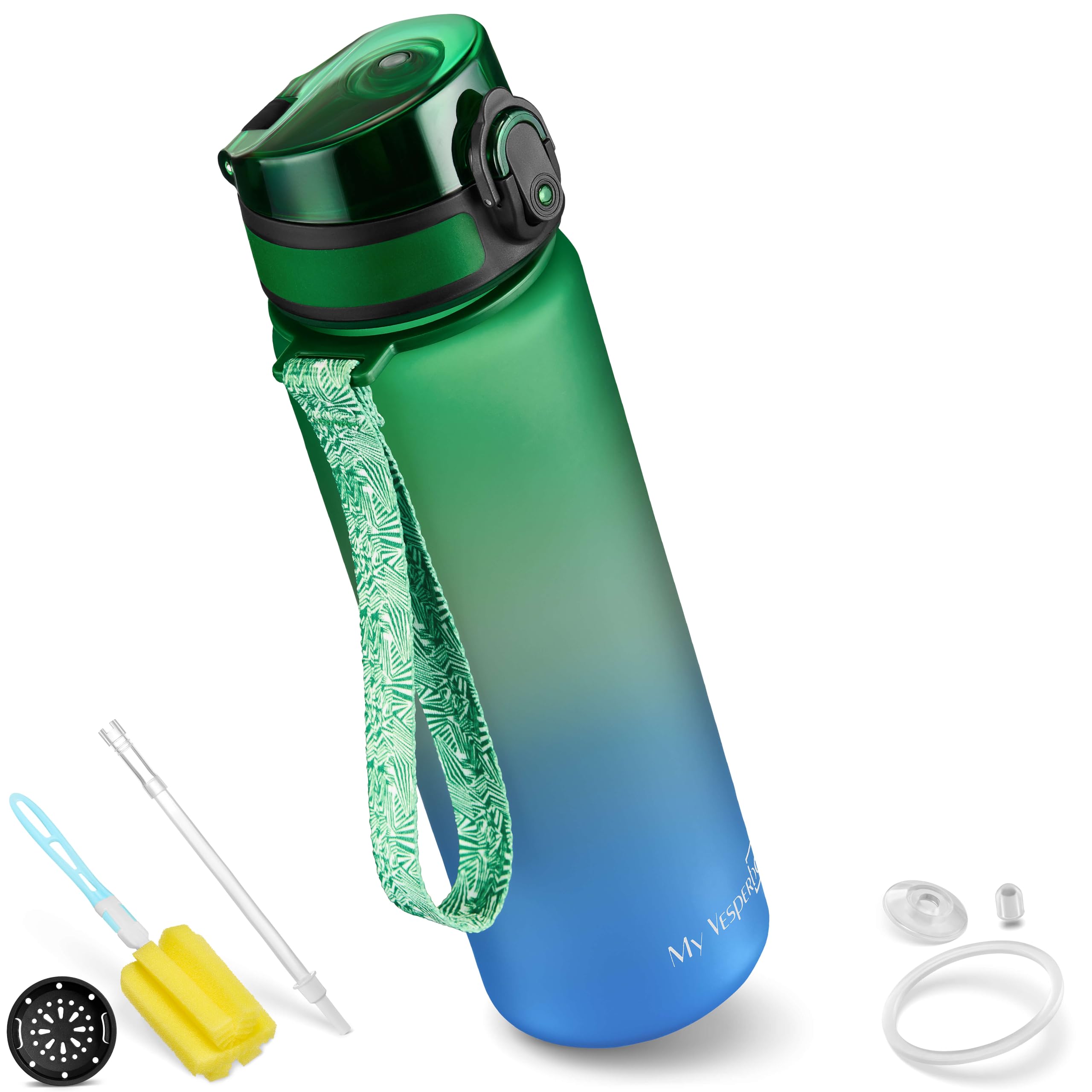 My Vesperbox® Butelka na wodę dla dzieci – szczelna butelka na napoje gazowane – Water Bottle Kids – do szkoły i na sport – butelka dla dziewczynek i chłopców