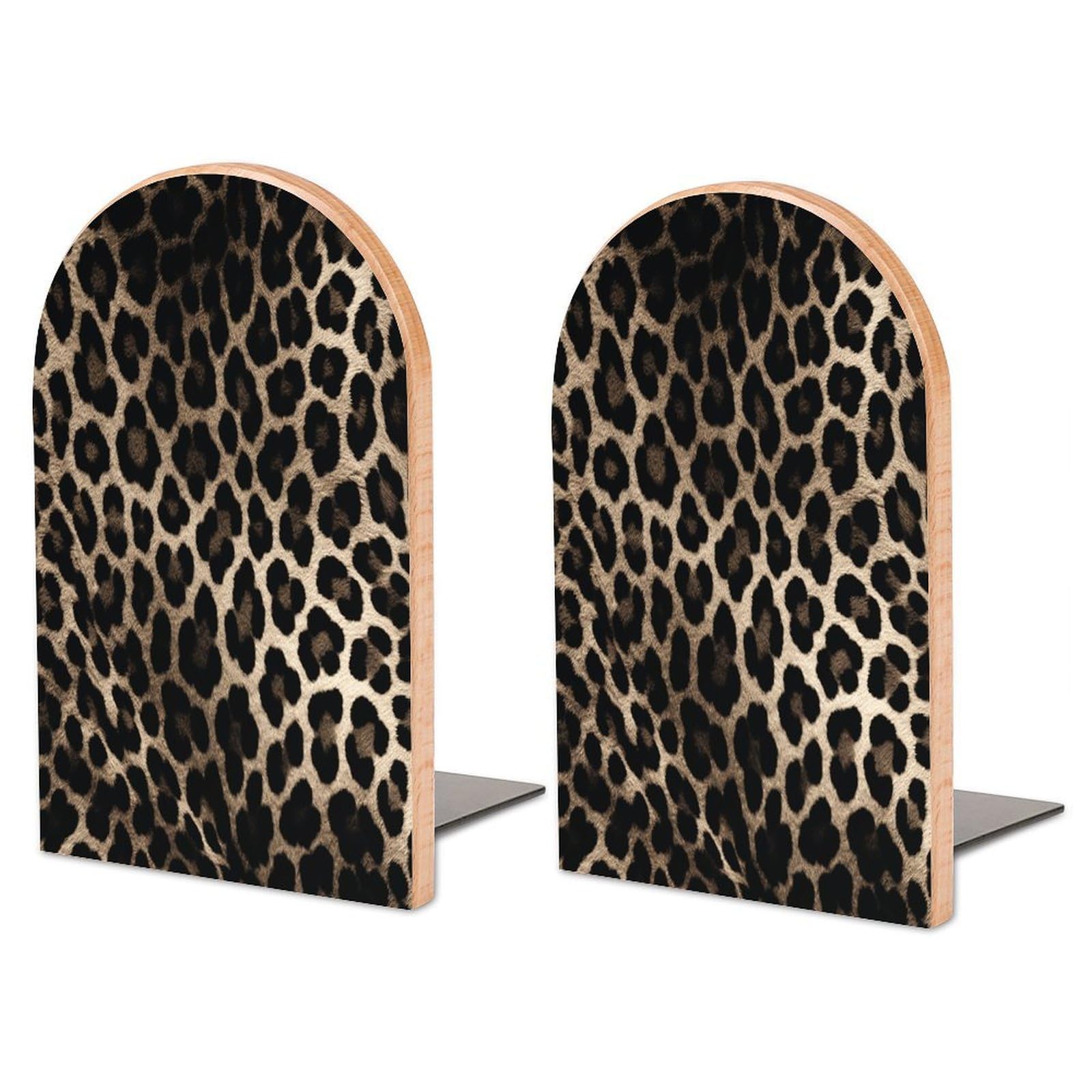 Sujetalibros decorativo de leopardo negro para evitar la caída de libros