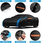 Car Cover Outdoor, Compatible with Corvette C4 C5 C6 C7 C8 (1980-2025) Waterproof All Weather 6 Layer Heavy Duty Custom Fit Full Exterior Covers Rain Sun Dust Scratch Protection