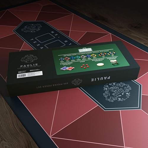 Miniatura 9 de Bullets Playing Cards - Estuche de póquer con 500 fichas de poker de cerámica 'Paulie' con valores