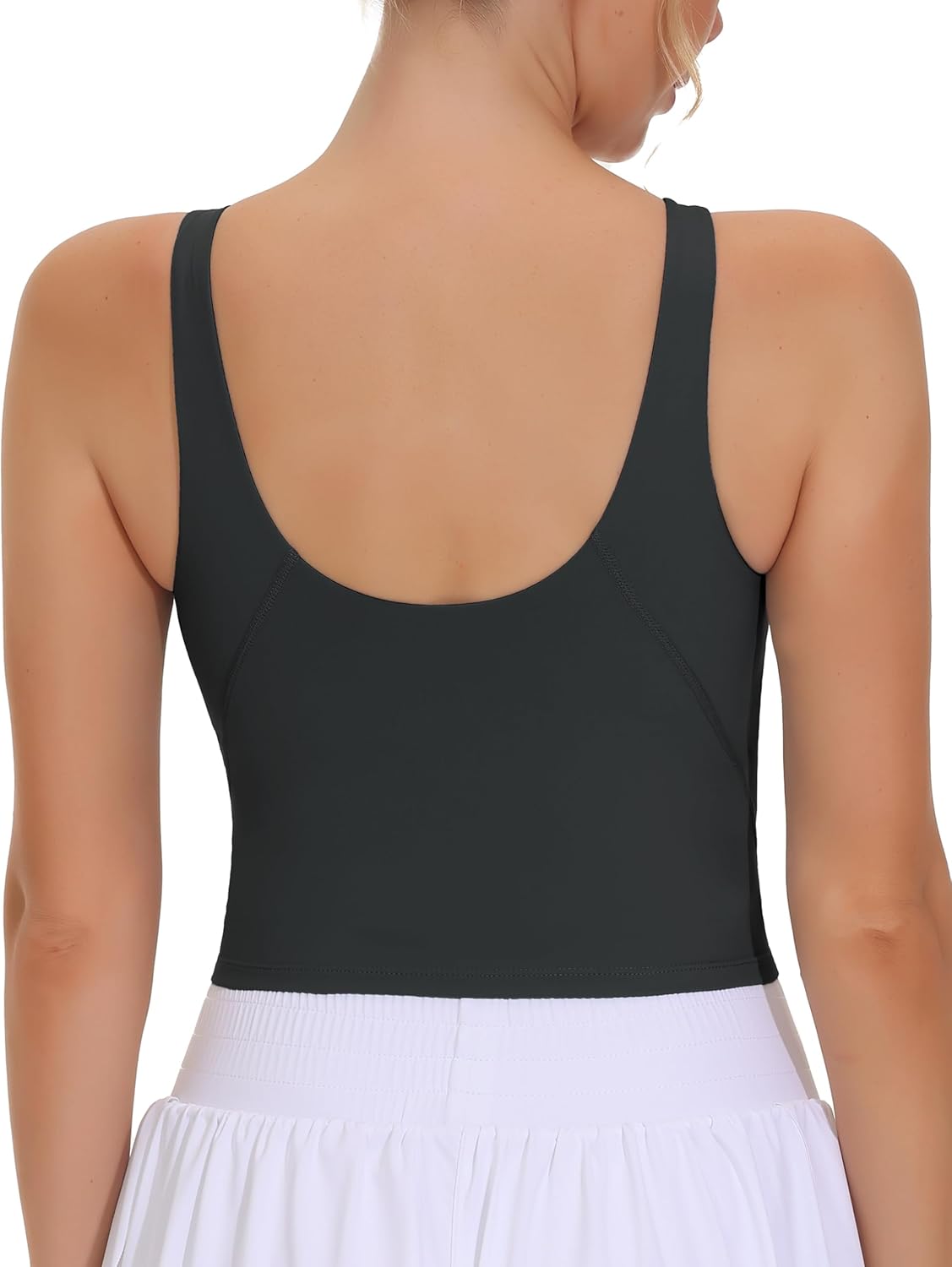 THE GYM PEOPLE Women's Sports Bra Sleeveless Workout Tank Tops Running Yoga Cropped Tops with Removable Padded - Image 2