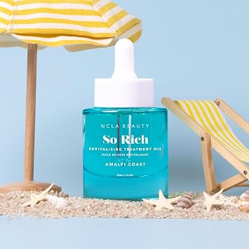 NCLA Beauty So Rich Revitalizing Treatment Oil - Cuticle Oil with Vitamin E - Nourishes with Sunflower and Jojoba Extracts - Amalfi Coast - 1 oz
