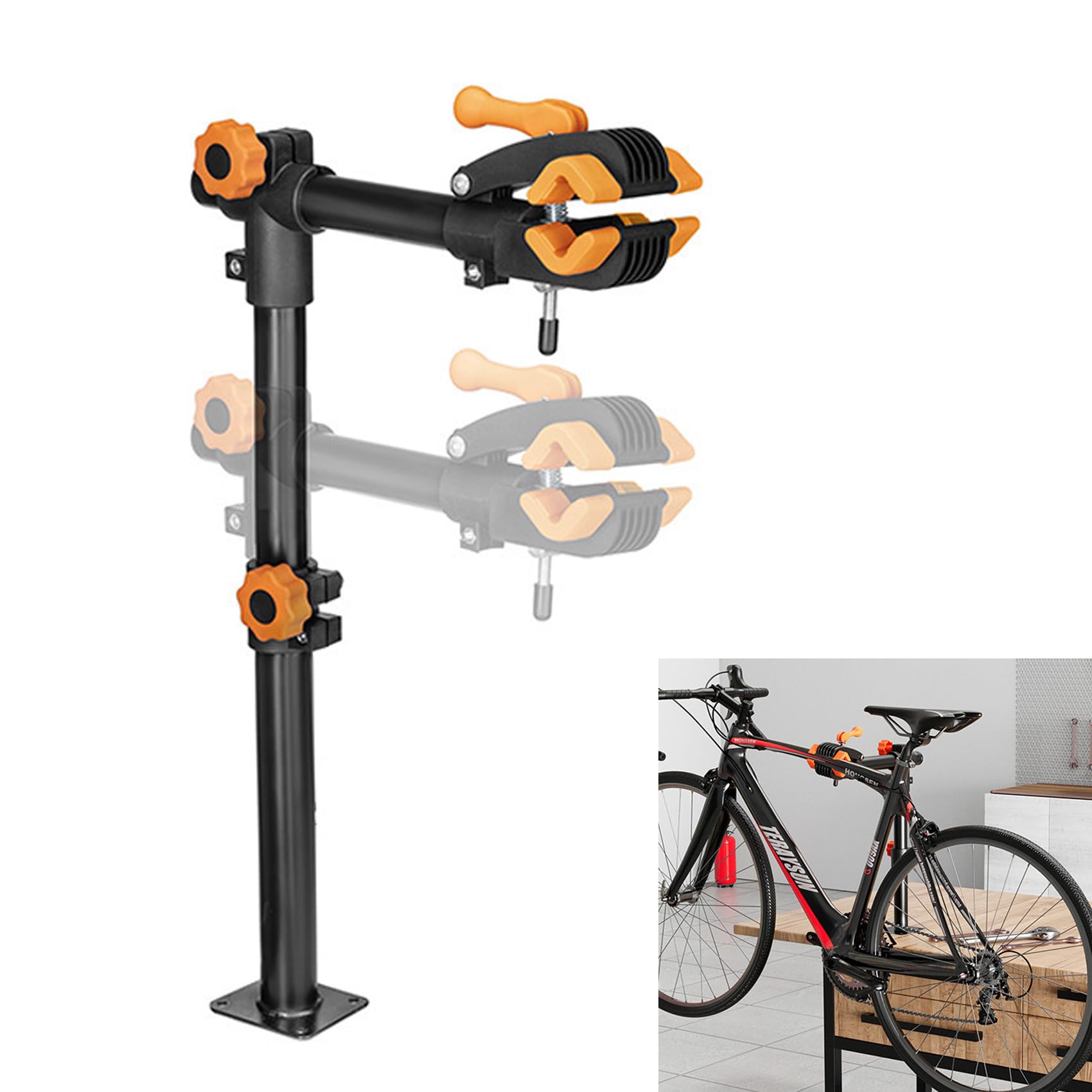 Snapklik.com : Bike Repair Stand Bench Wall Mount, Adjustable Clamp ...