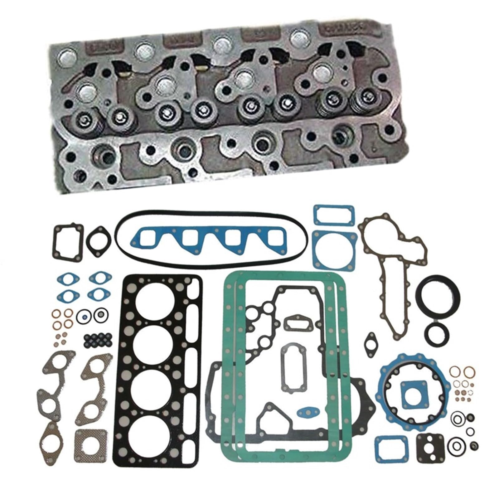 Wattsbvd One Color Complete Diesel Cylinder Head And Full Gasket Set V1702tlp Compatible With Excavator Kh90