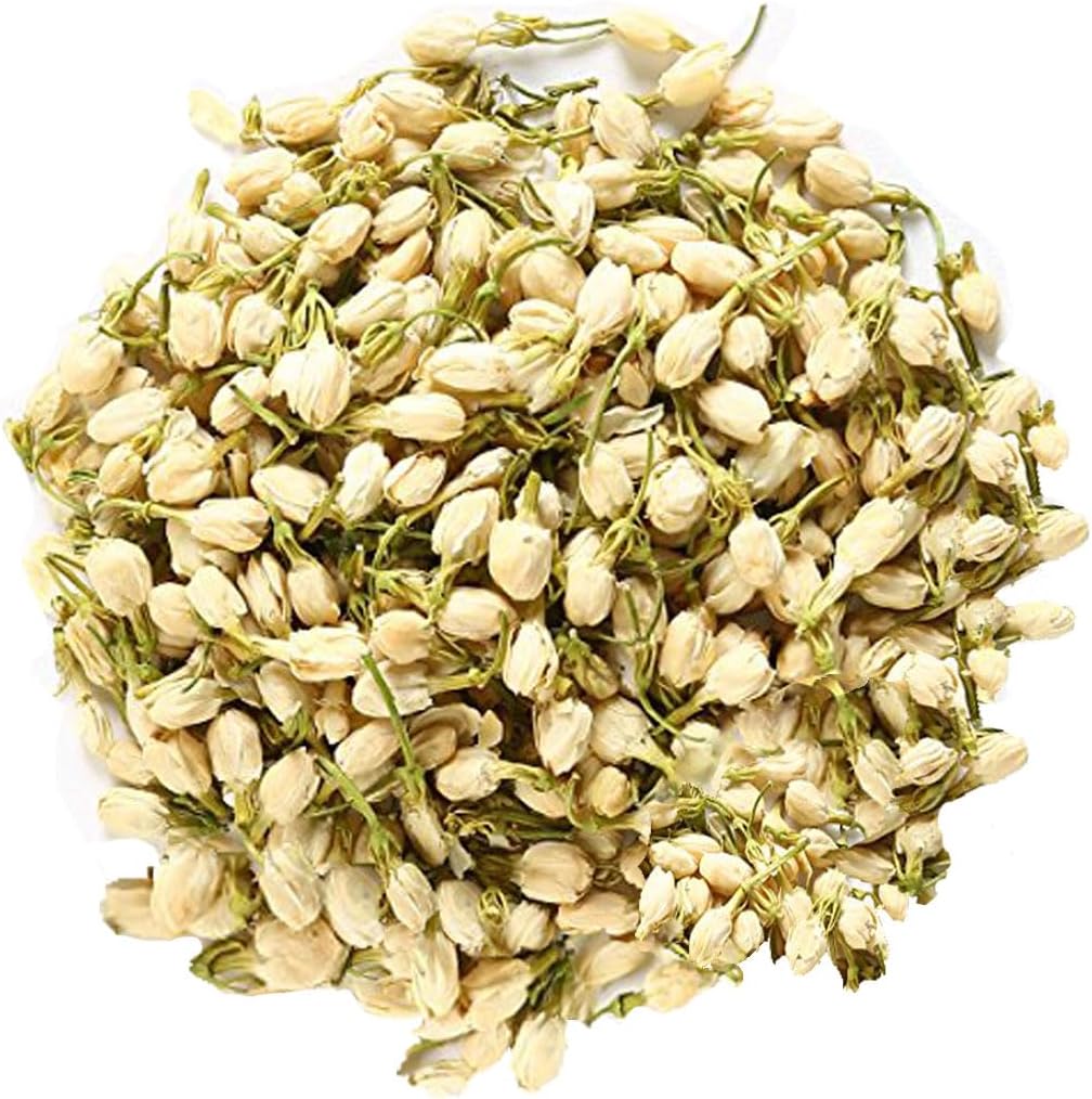 TooGet Fragrant Natural Pure Jasmine Buds Dried Jasmine Flowers Wholesale, Herbal Tea - 2 OZ
