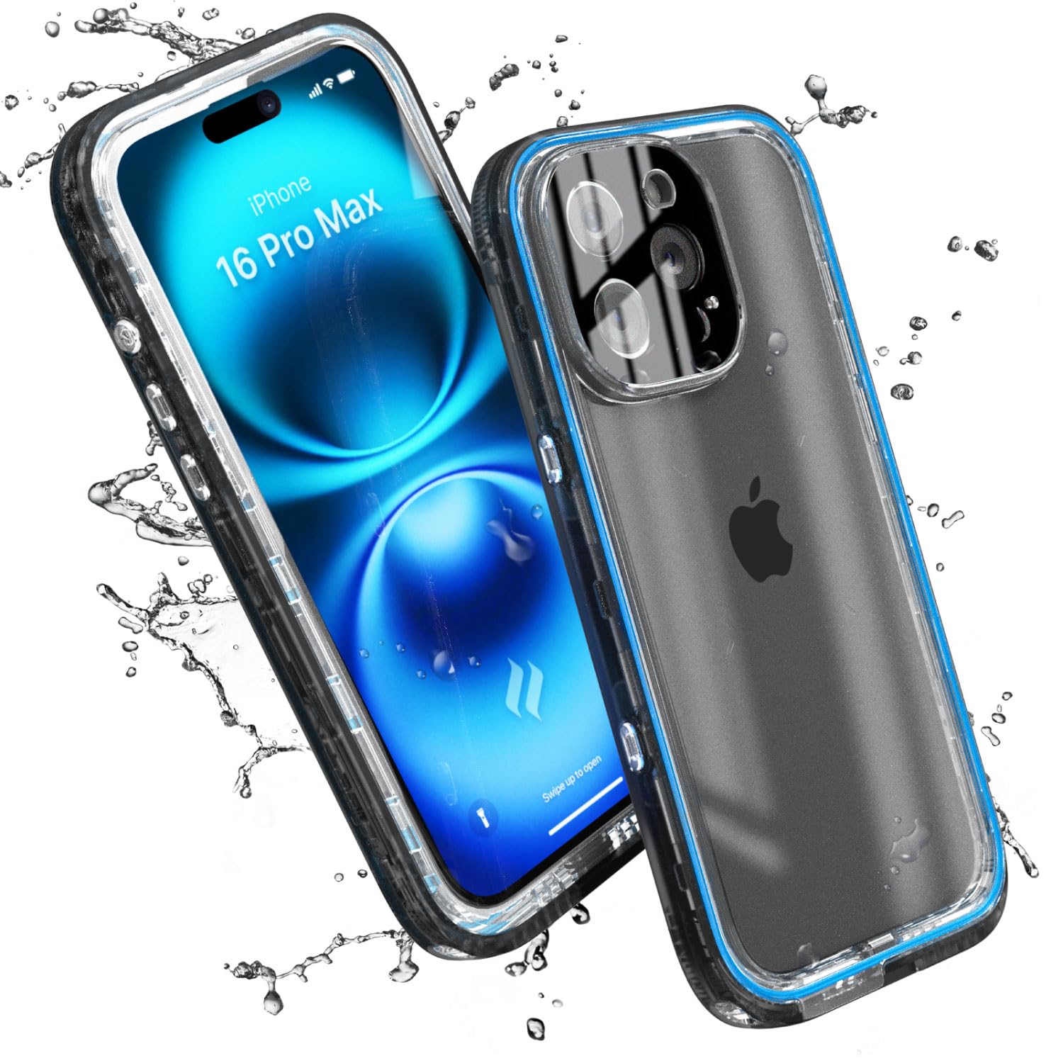 Catalyst Total Protection Case for iPhone 16 Pro Max - 5X More Waterproof Case for iPhone 16 Pro Max, Drop Proof with 9H Scratch Resistant Screen