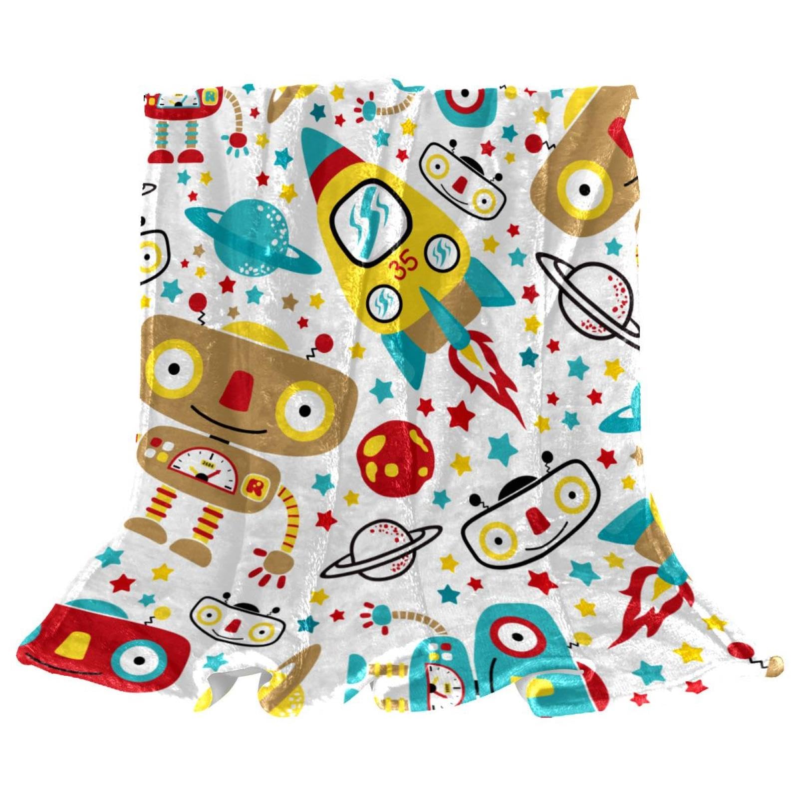 Couverture polaire fusée en microfibre chaude et douce jeté de canapé enfant 150x100cm