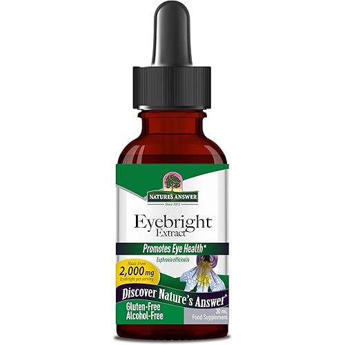 Nature's Answer Eyebright Herb | Supports Healthy Eyes & Vision | Non-GMO | Alcohol-Free, Gluten-Free, Kosher Certified, Vegan & No Preservatives 1oz