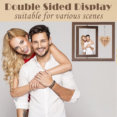 Miniatura 4 de Hooweti Regalos para señor y señora, regalos de boda, marco de fotos para novia y novio, regalos de aniversario de recién casados, regalos de San