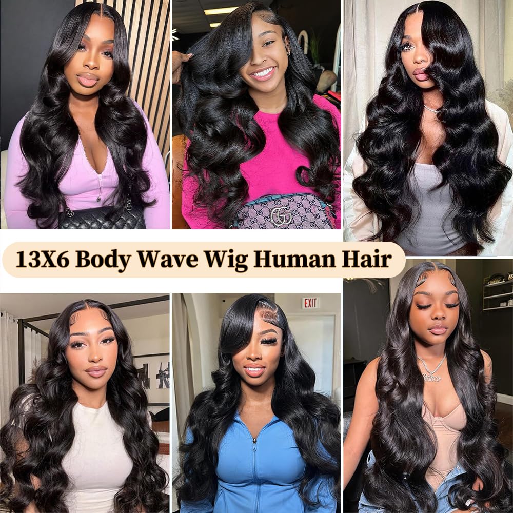 Amazon.com : UYGLJK 34 Inch 13x6 Lace Front Wigs Human Hair  display picture 2