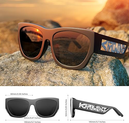 Miniatura 4 de ROCKNIGHT - Lentes de sol polarizados HD con protección UV400, antideslumbrantes, ligeros, modernos, lente plana
