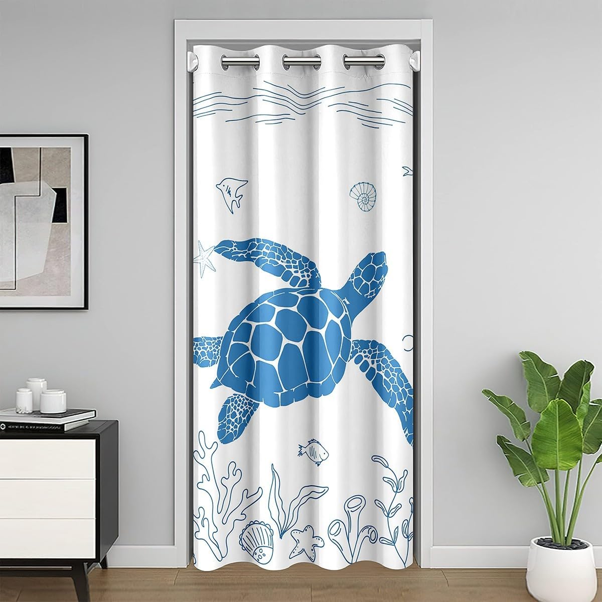 Butterfly Door Curtain for Privacy Girly Ombre Pink Flowers Blackout Curtain for Bedroom Decor Rustic Farmhouse Style Butterflies Curtain Drape for Closet Room Divider Curtain 1 Panel 60"W x 80"L