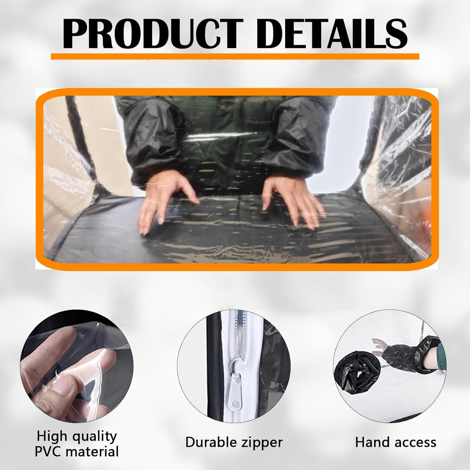 Kit de cultivo de hongos plegable, caja de aire silenciosa, 85 x 52 x 52 cm, tienda de cultivo de hongos transparente, kit de micología pop-up portátil para intercambio de aire fresco | cultivo de