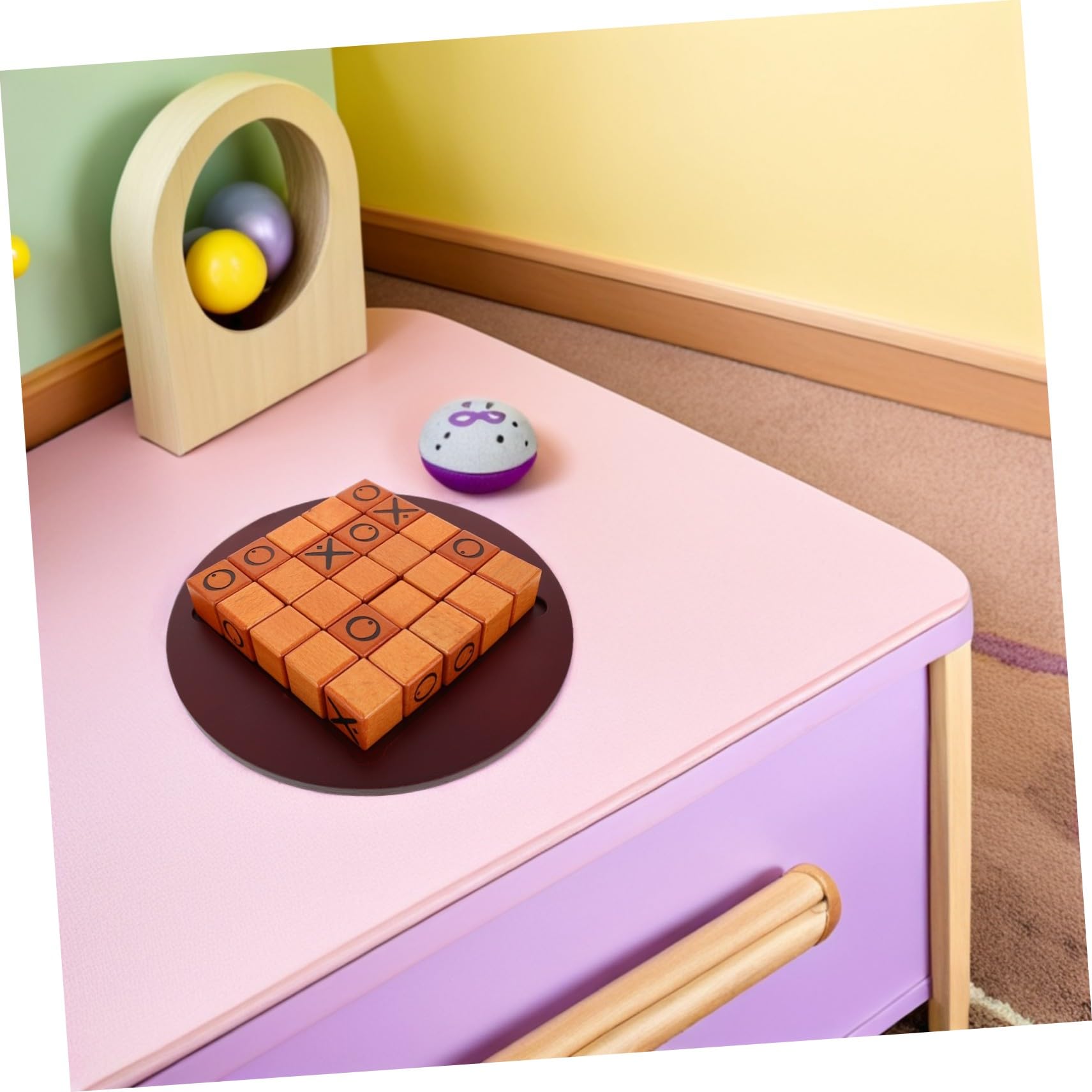 ibasenice Jeu de Stratégie Bois avec Bœuf à Pousser Jeu Échecs de Société pour Garçon Fille et Famille pour Jouer Maison ou Extérieur