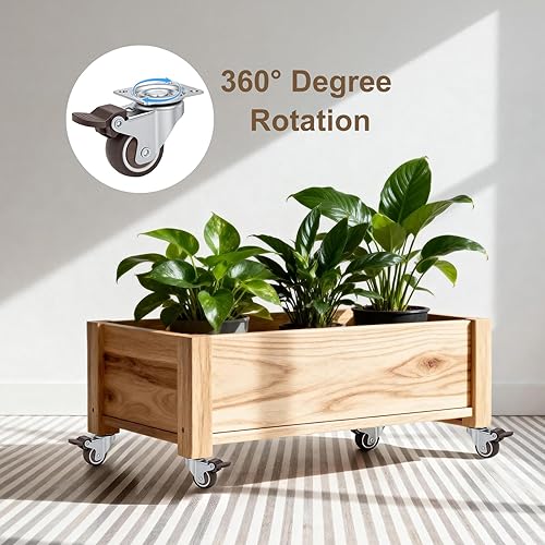 Miniatura 4 de Nefish 1.5 Inch Caster Wheels Rubber Castor with Brake 360 Degree Rotation Top Plate Swivel Casters for Furniture, Table and Toolbox, 300 Pounds