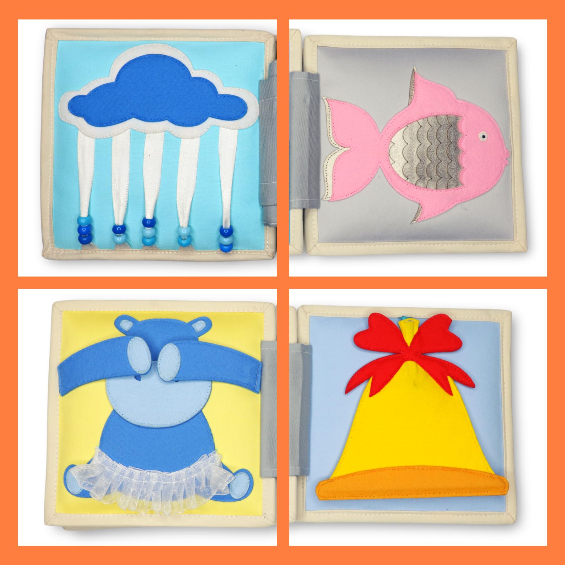 Jolly Designs GmbH Happy Sheep (from 4 months) - 6 pages mini quiet book, Multicoloured, 9 x 4.5 cm - Image 2